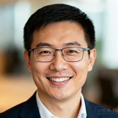 蓝鲸体育CEO张明远，前Opta Sports亚太区数据架构师，戴着眼镜面带微笑的半身照。